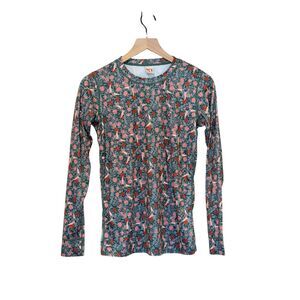 Kari Traa Fryd Pink and Green Baselayer top Women's Size M